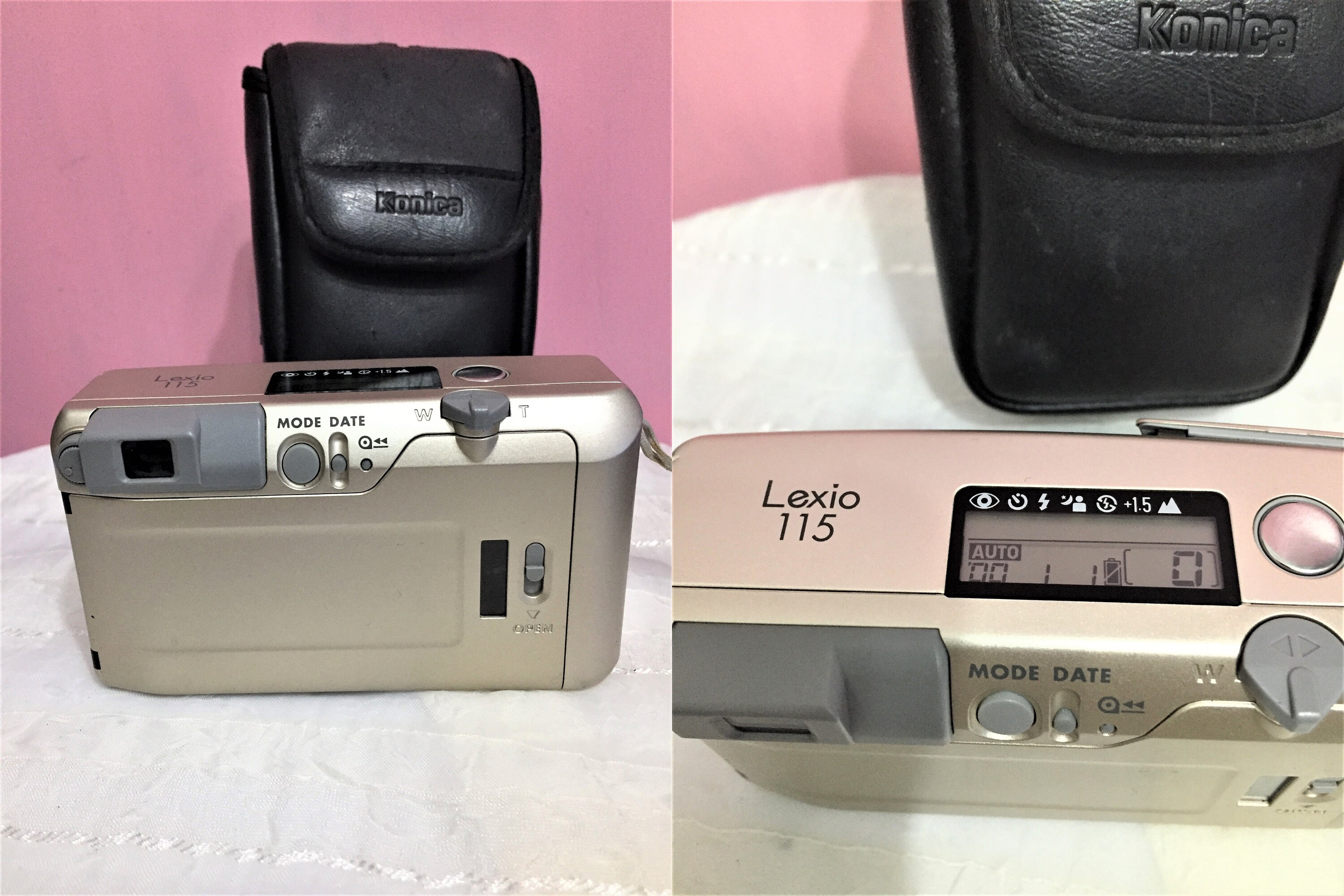 Vintage Konica Lexio 115 Compact Point and , 35mm Film Camera