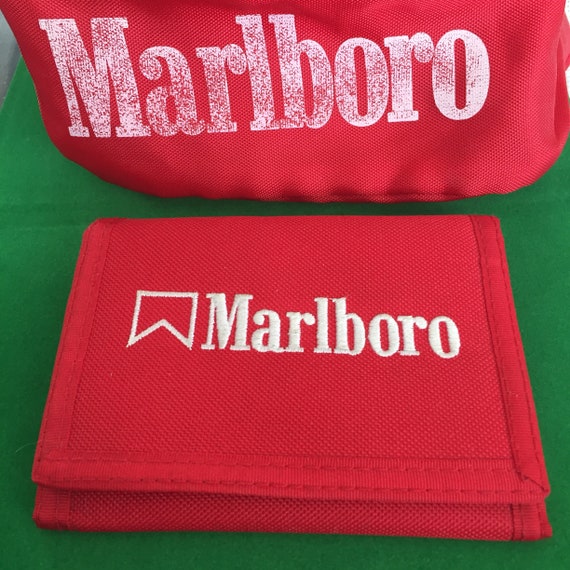 Vintage Set marlboro fanny pack and wallet/Credit… - image 2