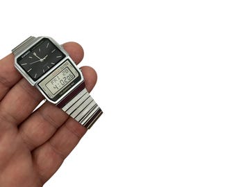 ✨CASIO✨カシオ✨AB-200✨クォーツ✨ホワイト文字盤✨腕時計✨ 超レアなヴィンテージ カシオ AB-200 メンズ腕時計 1986年製 ホワイト