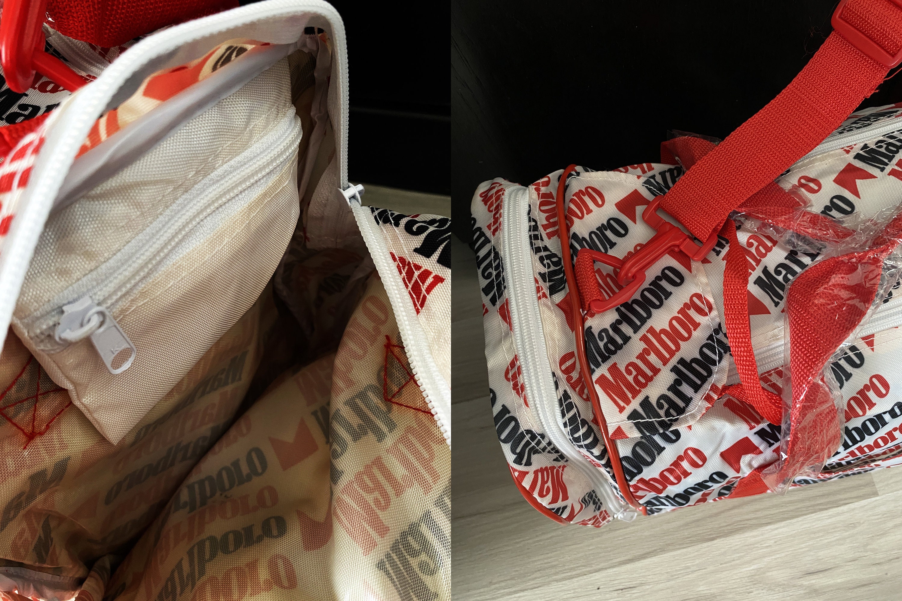 Unused Marlboro Vintage 1980, Vintage Marlboro, Red, Duffle, 1980