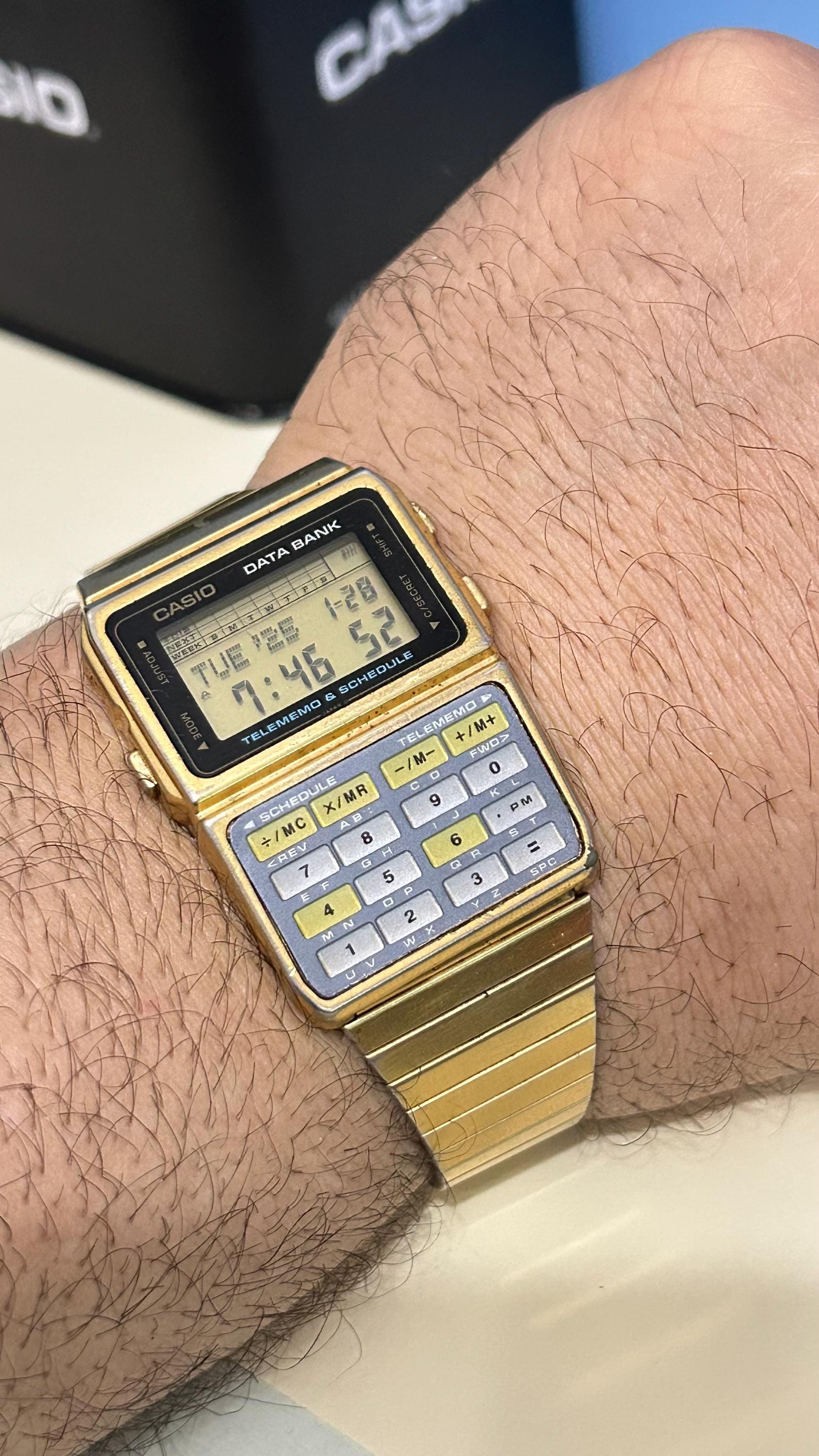 Vintage RARE Gold Tone Vintage Casio DBC-610 Calculator