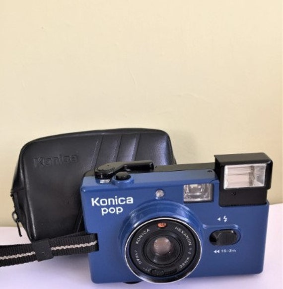 Vintage Konica Pop BLUE 35mm Film Camera/point and Shoot