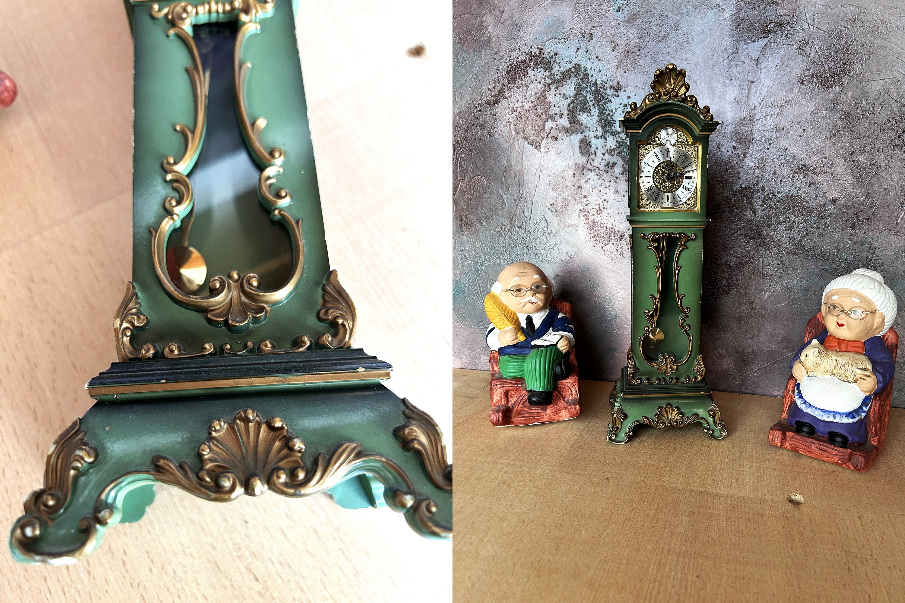1950s Victorian Grandfather Clock Vintage Antique Rare 1950s Victorian Grandfather Clock Vintage Antique Rare