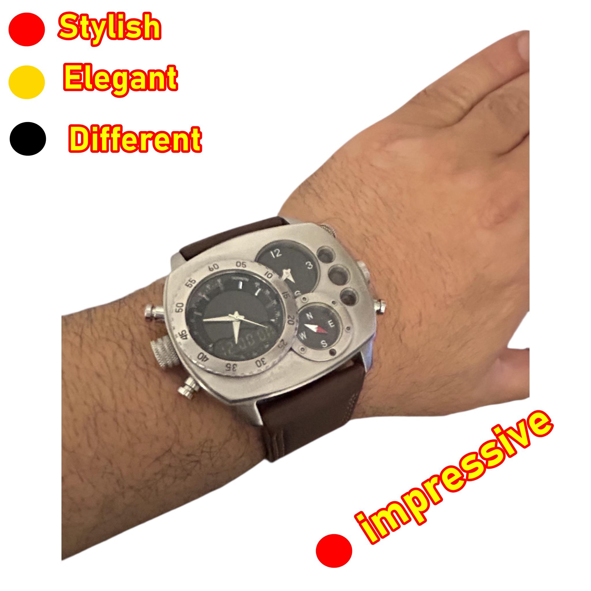 RARE Timberland HT2 Watch: Compass, Altimeter, Alarm, Barometer 