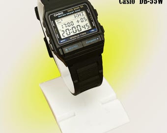 CASIO DATA BANK DB-55W　デジタル腕時計　タグ付　長期保管品 ヴィンテージ レア CASIO データバンク 50 DB-55W / 非常に良い状態