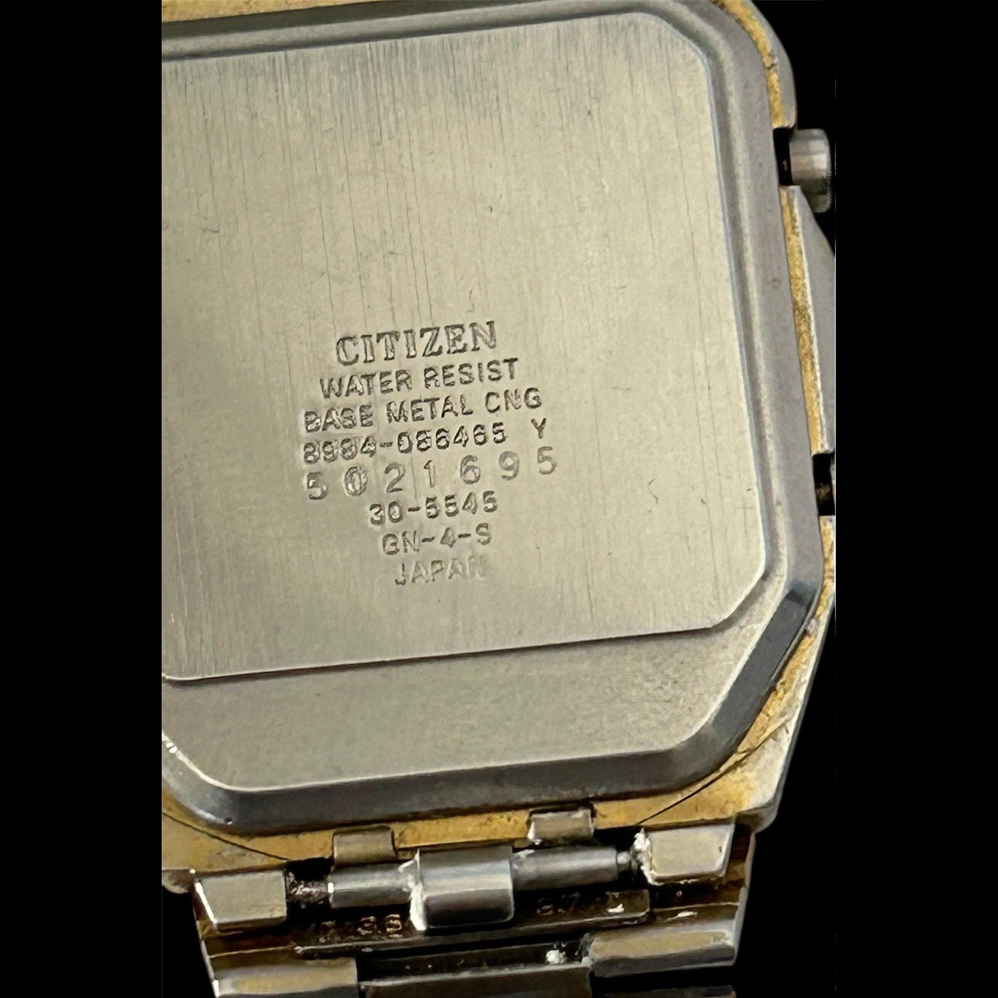 RARE Vintage CITIZEN Ana-digi Temp Blue Dial 8984-086465 Wrist/ GN