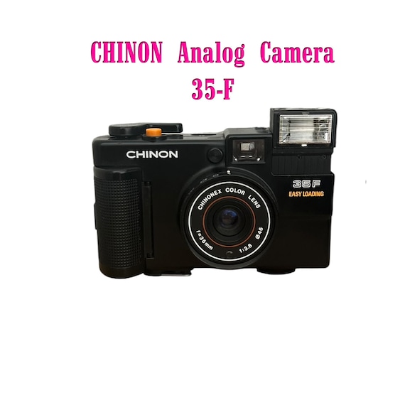Vintage Chinon 35F/ Easy Loading 35M Camera W/ Tested Working Very