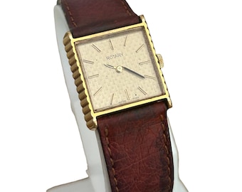 RARE Vintage Rotary Swiss Made – Art Deco Men's / Unisex Manual-Wind Wristwatch. Tank watch