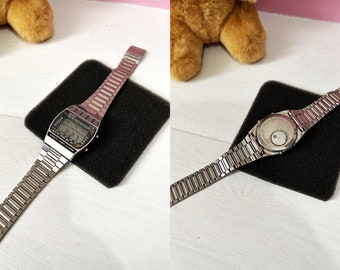 RARE Seiko World Time A239-5000 Stainless Steel Quartz Mens Watch