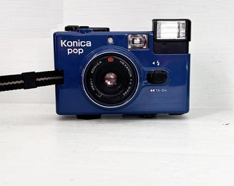 コニカ K-Mini ブルー、フィルム付き、オリジナルボックス、テスト済み