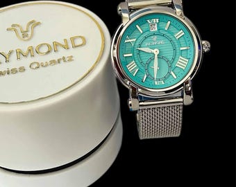 UNUSED Raymond Swiss Qurtz Watch 316 L,Stainless steel,watch case,luxury watch,quartz watch,weil,gucci, wristwatch,rosenthal,swiss made,