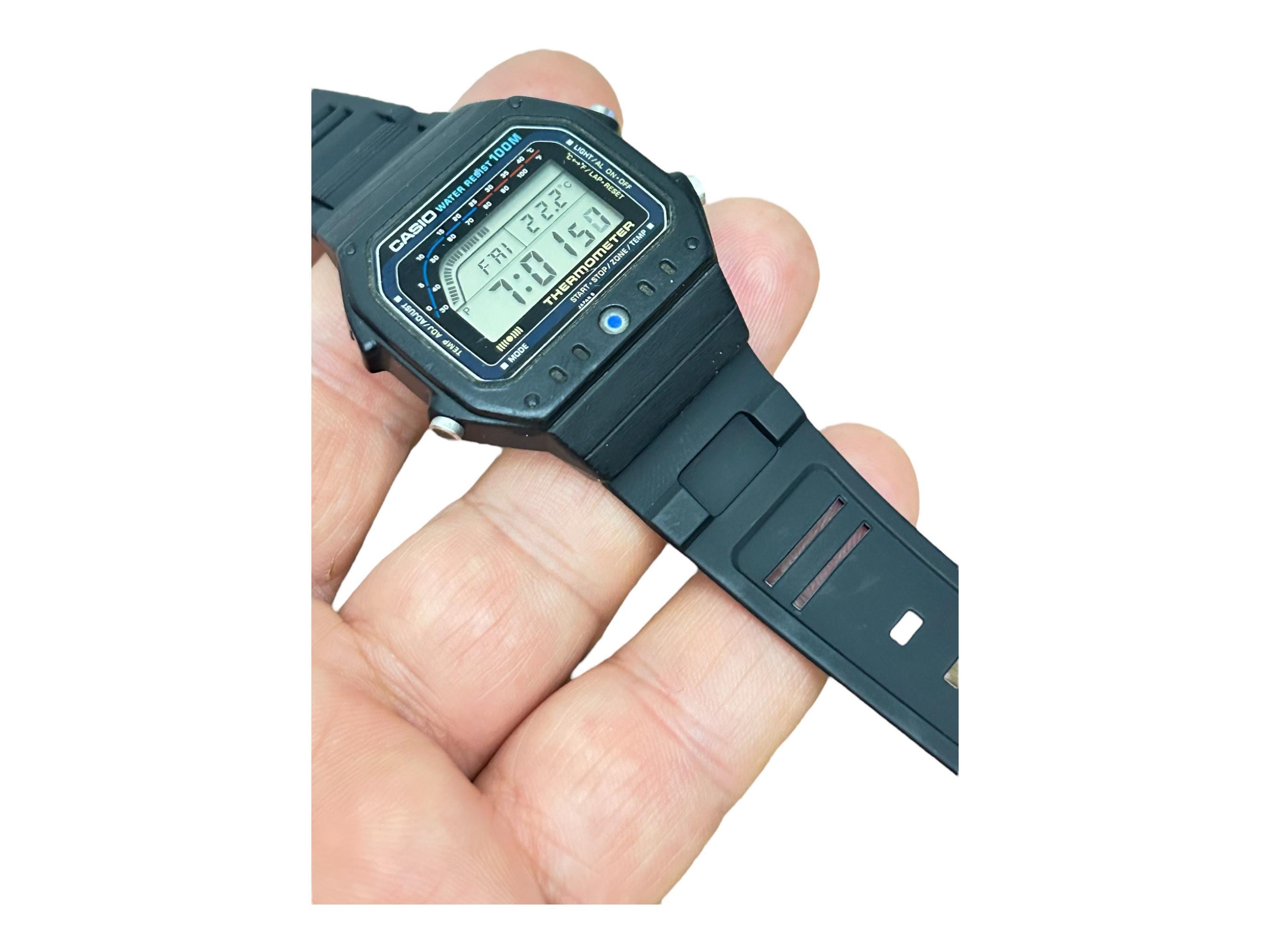希少なヴィンテージ カシオ TS-1200 温度計付きデジタル腕時計