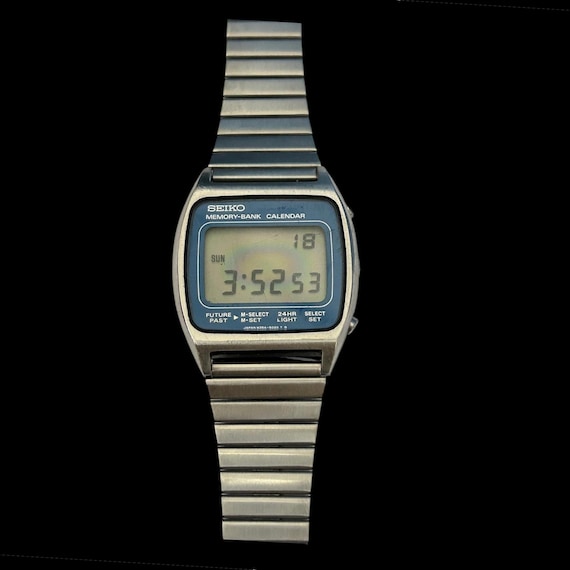 ULTRA RARE Vintage Seiko M354-5020 Lcd Menswatch, Memory Bank