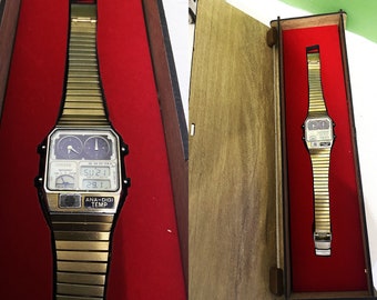 【美品】CITIZEN ANA-DIGI TEMP Rare Vintage CITIZEN Ana-digi TEMP 8984-086503Y Wrist Watch
