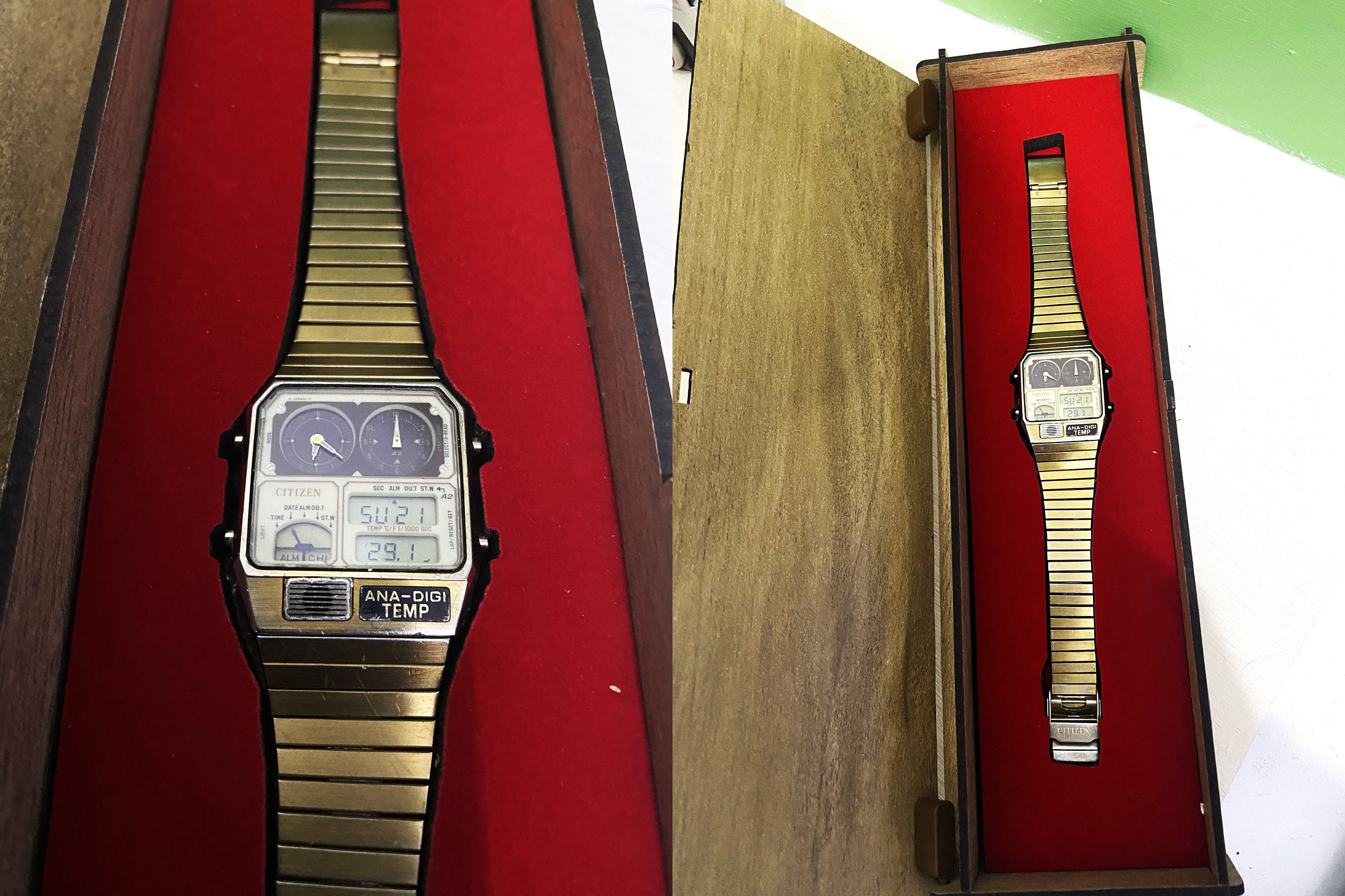 Rare Vintage CITIZEN Ana-digi TEMP 8984-086503Y Wrist Watch/ GN-4