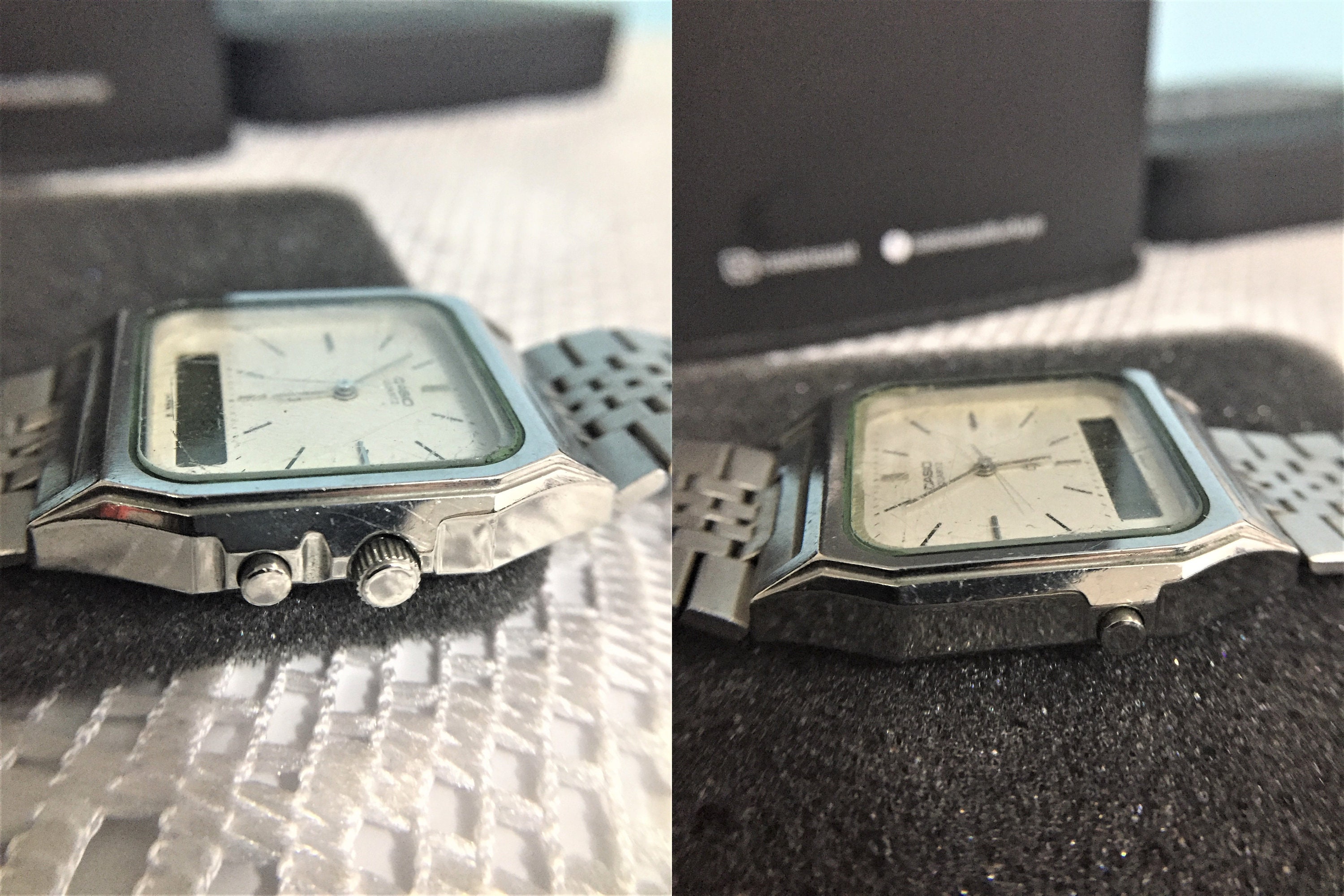 希少! CASIO AQ-351W made in JAPAN メンズ　腕時計 希少なヴィンテージ カシオ AQ-351W 腕時計 1980 年代 / 非常に