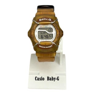 Casio Baby-G/G Shock Watch BG 140 :   /1913 / İn very good condition/ Quality Original Honey Color Belt/ Beautiful  Wristwatch