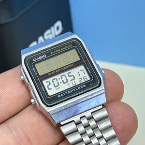 Casio AL-180 Watch Vinatge Batteryless. Vintage Retro/ Pilot Swiss Gift ...