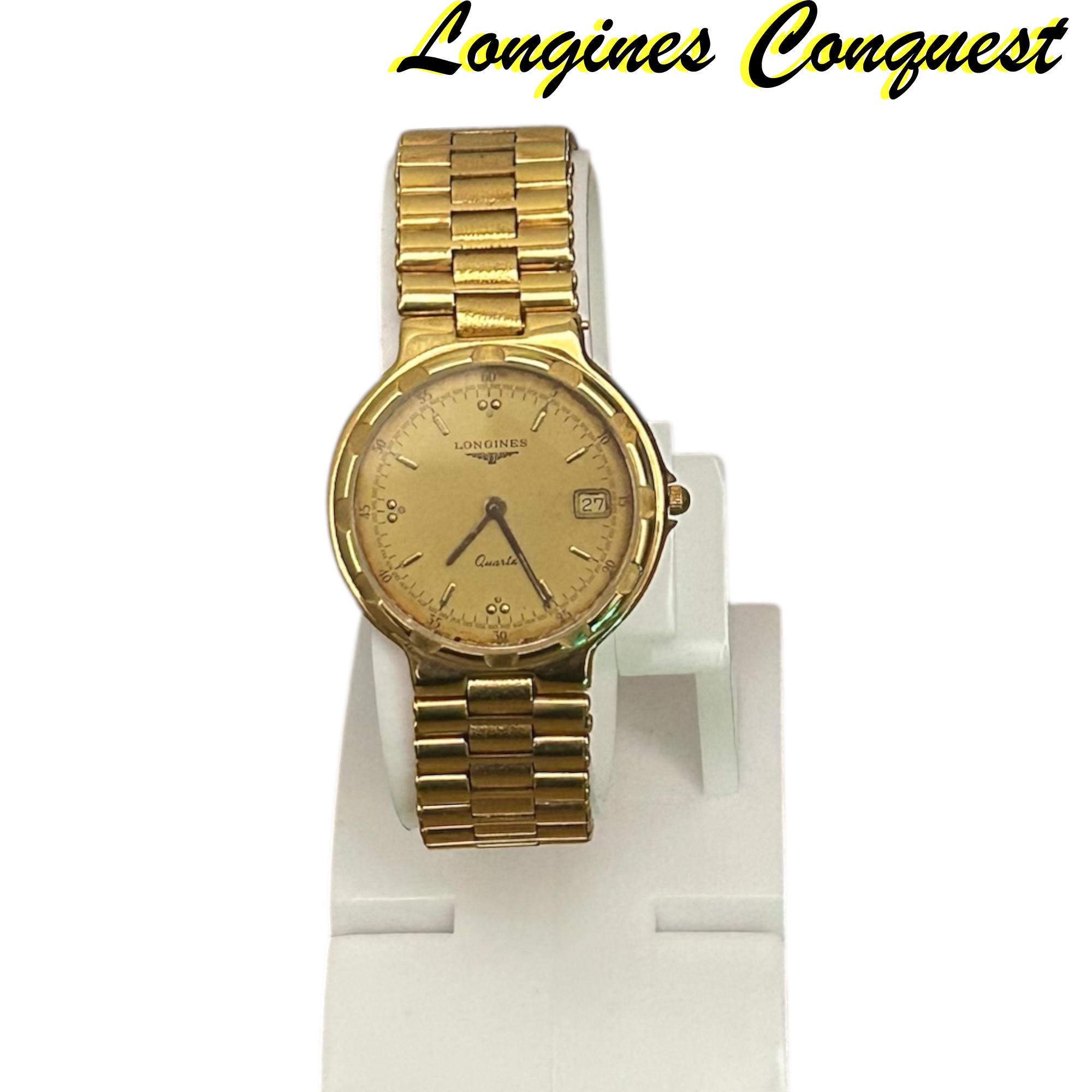Vintage Longines Conquest Gold Plated Swiss Made 1969s Very Good