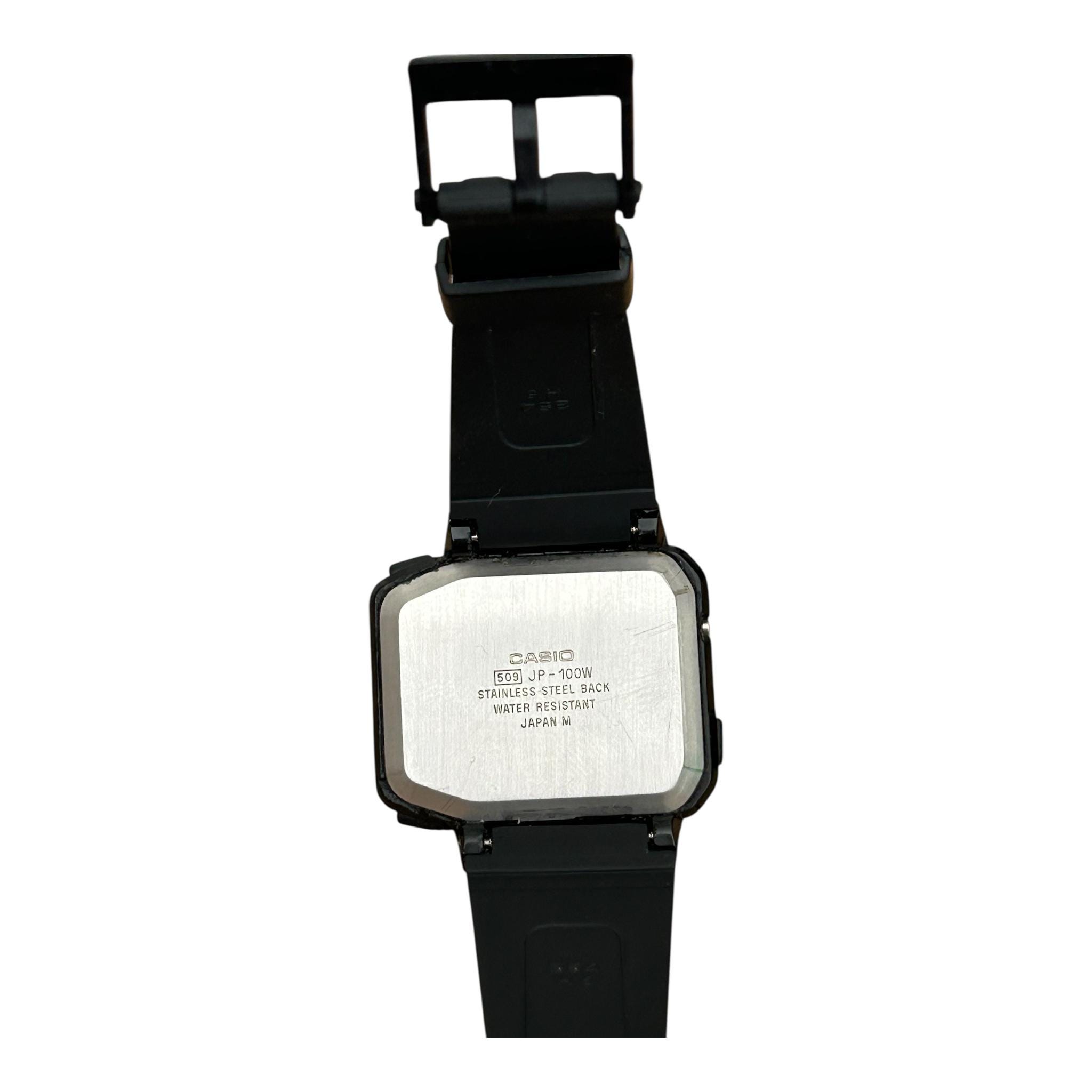 ​【電池交換済/動作品】CASIO JP-100W パルスチェック 心拍計 カシオ JP- 100W パルスチェック ヴィンテージ デジタル腕時計。mod