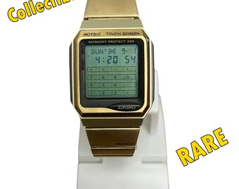 Vintage RARE Casio HOTBIZ VDB-3000 Touch Screen Memory Rare Gold