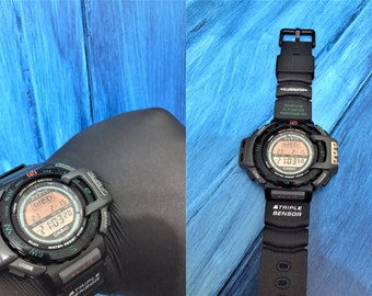 時計 CASIO PRT-40 PROTREK CASIO PRO TREK PRT-40 Stardust Lovers Triple Sensor Vintage