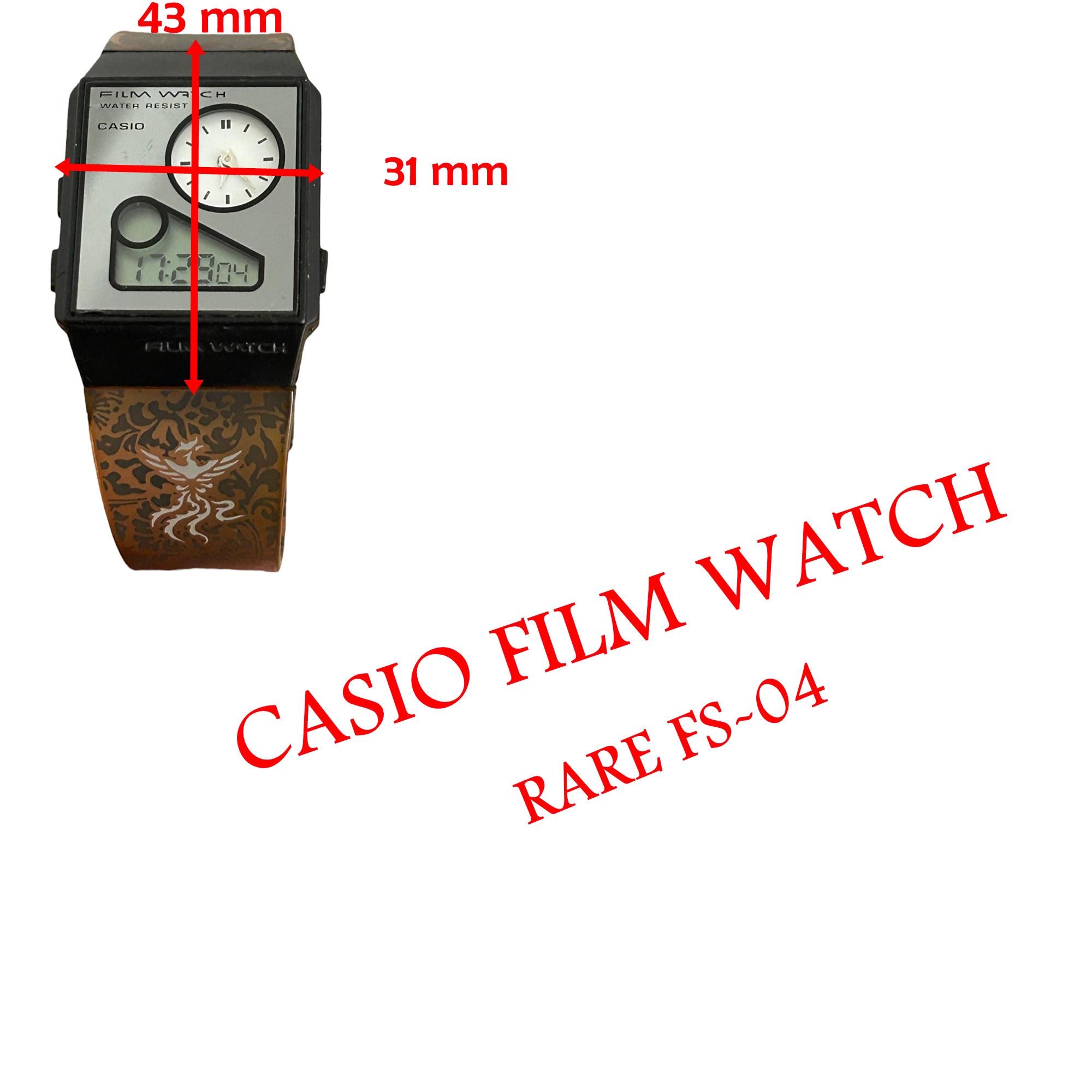 RARE Vintage Casio Filmwatch FS-04: Dual Time Digital Sport