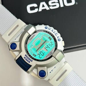 CASIO JG-310-4T Cyber Max Orologio digitale giapponese Raro Vintage in ottime condizioni Casio Scatola TİN