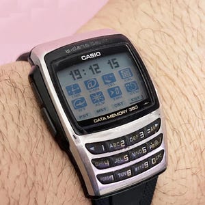 Casio EDB-610, mens wrist watches, vintage casio, casio world time, calculator, watch, casio wqv 1,Digital, Travel, World
