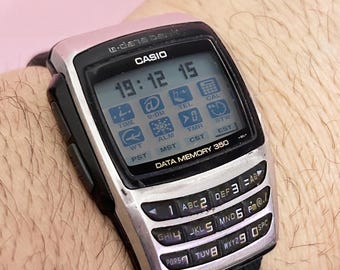 時計 90s casio data bank 120 Vintage Casio EDB-120 Travel /e-databank 10, World Time