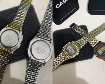 Buy 2 Pcs Vintage Casio Orginal A159W A159WGE Family Set Light Gold and Gold Color Male and Female Gorgeous Combination very Good Condition Online in India Etsy