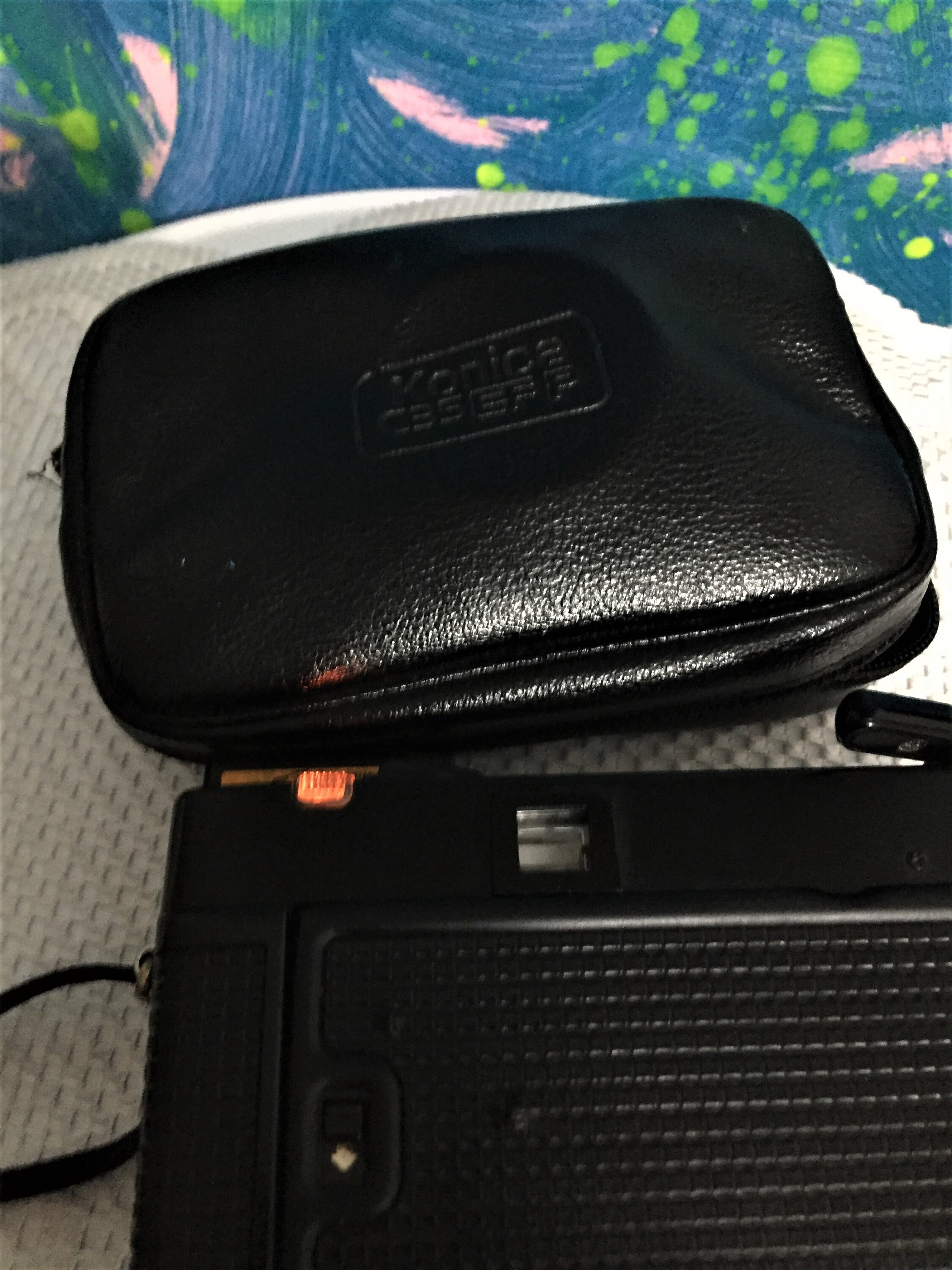 Vintage Konica C35 EF3 Black /camera With /with Battery
