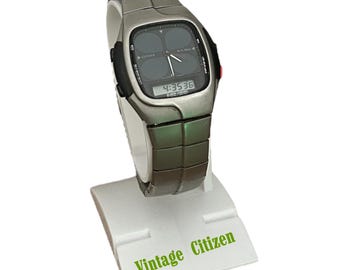 Reloj Citizen C030-087909 Digi-Ana Butterfly, raro, Japón, reloj coleccionable, regalo para él, reloj de vestir, reloj retro, vintage