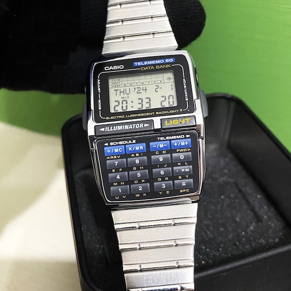 CASIO DBC-63 データバンク 腕時計 TELEMEMO 50 NEW NOS original Vintage CASIO DBC-63 transp. yellow data