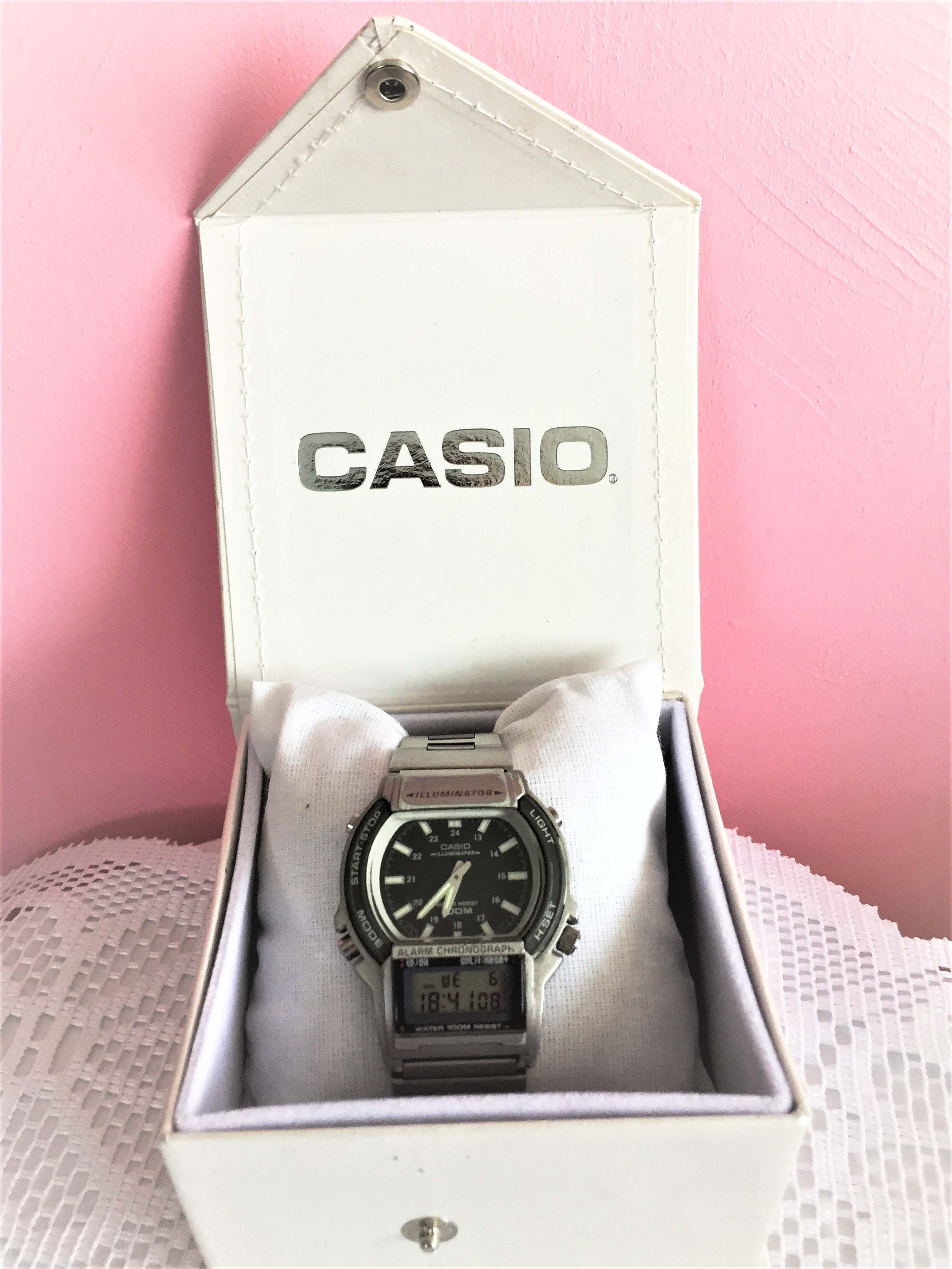 Vintage Casio 1750 Watch Analog Digital /