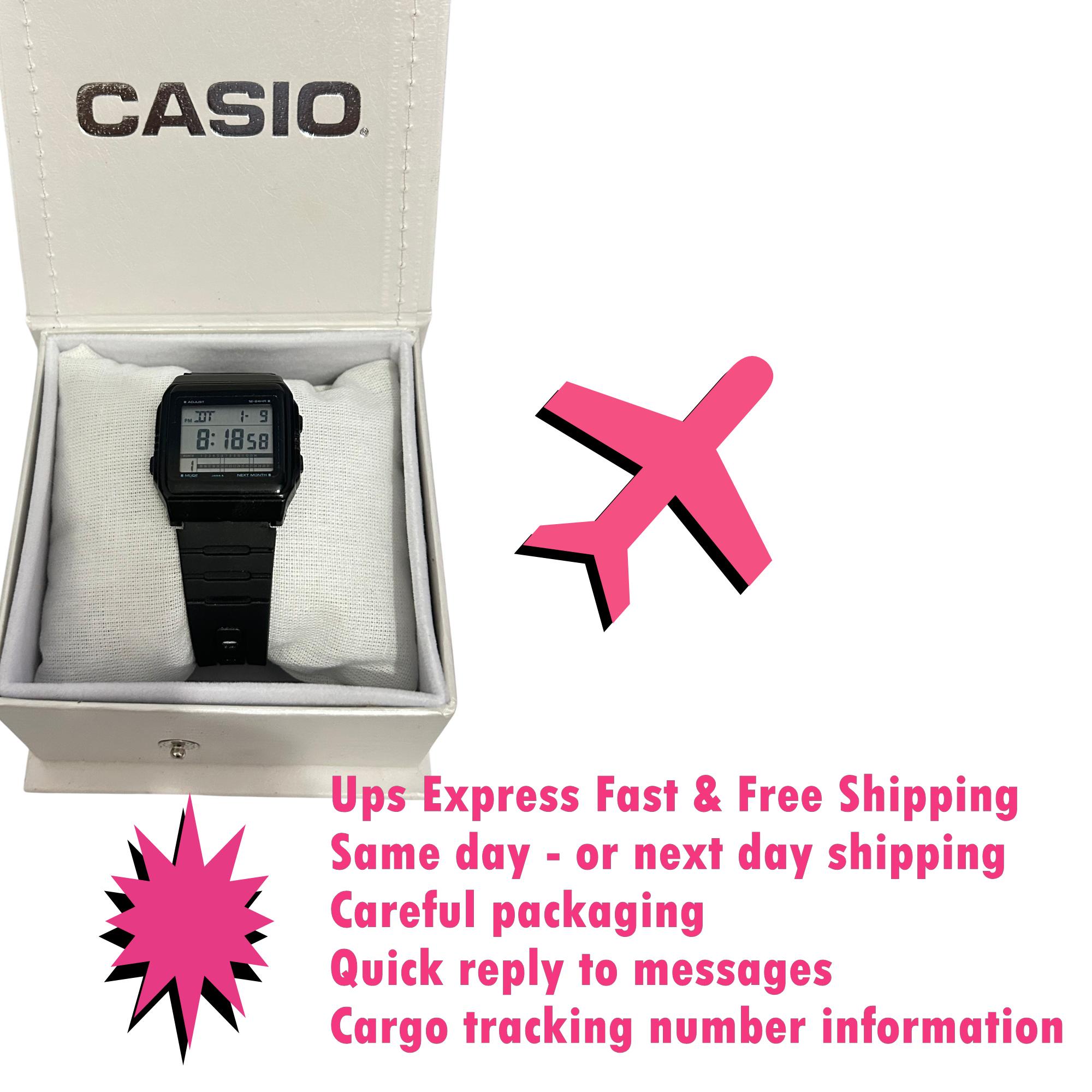 ULTRA RARE Vintage Casio W-49 Calendar Memo Men's 1980s Mod: 551