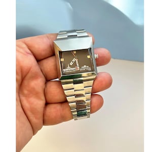 Ultra RARE Vintage Swiss FORTIS Watch Spaceman  AUDACIEUSE 1970s Black Dial Original Bracelet Very good condition collectible