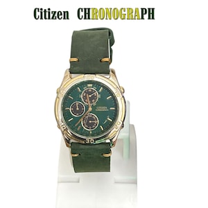 Citizen Vintage Collection 6850-G82054 K CHRONOGRAPH Watch VERY Rare Handmade Leather Strap  Very good condition cosmetics