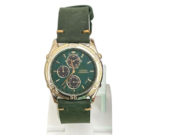 Citizen Vintage Collection 6850-G82054 K CHRONOGRAPH Watch VERY Rare Handmade Leather Strap  Very good condition cosmetics