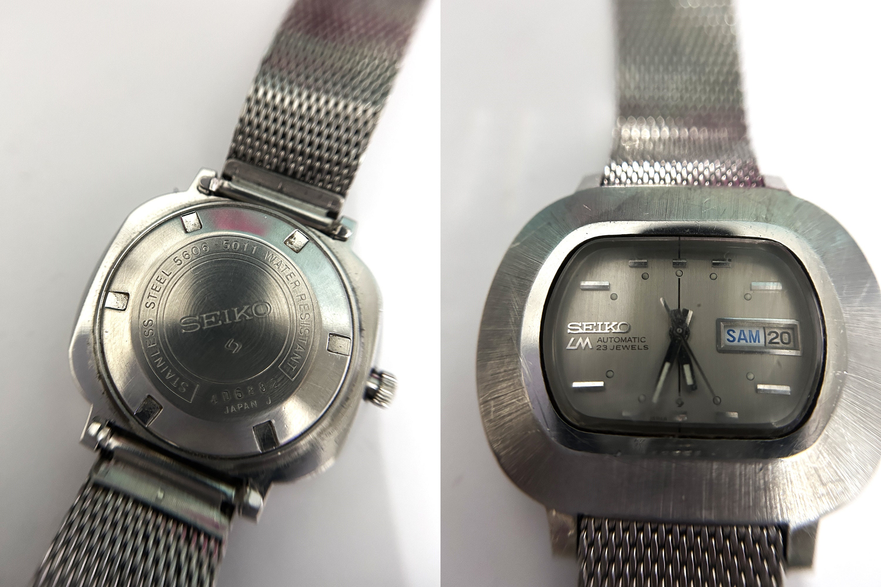 ULTRA RARE Vintage Seiko 5606-5011 Automatic 23 Jewels Ellipse