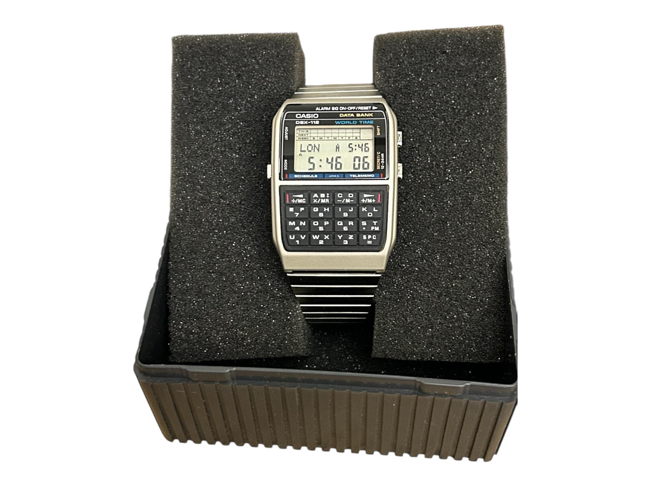 UNUSED Collectible Casio Watch Data Bank DBX-112 Retro Watch /very