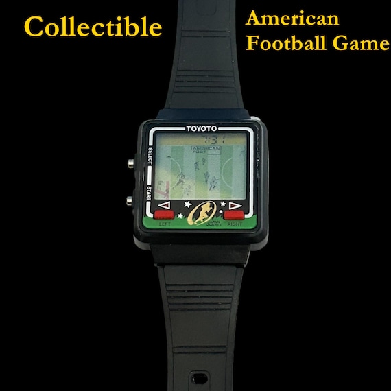 Very rare watch  Toyoto Collectible game watch, Casio game watch, vintage, Retro, Rare, calculator, American football game