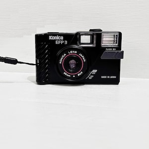 Vintage Konica EFP 3 Camera/ Compact Camera /With Battery/ Konica Lens 36mm Optics/Orginal Case/ Very good condition/Film Camera 36mm