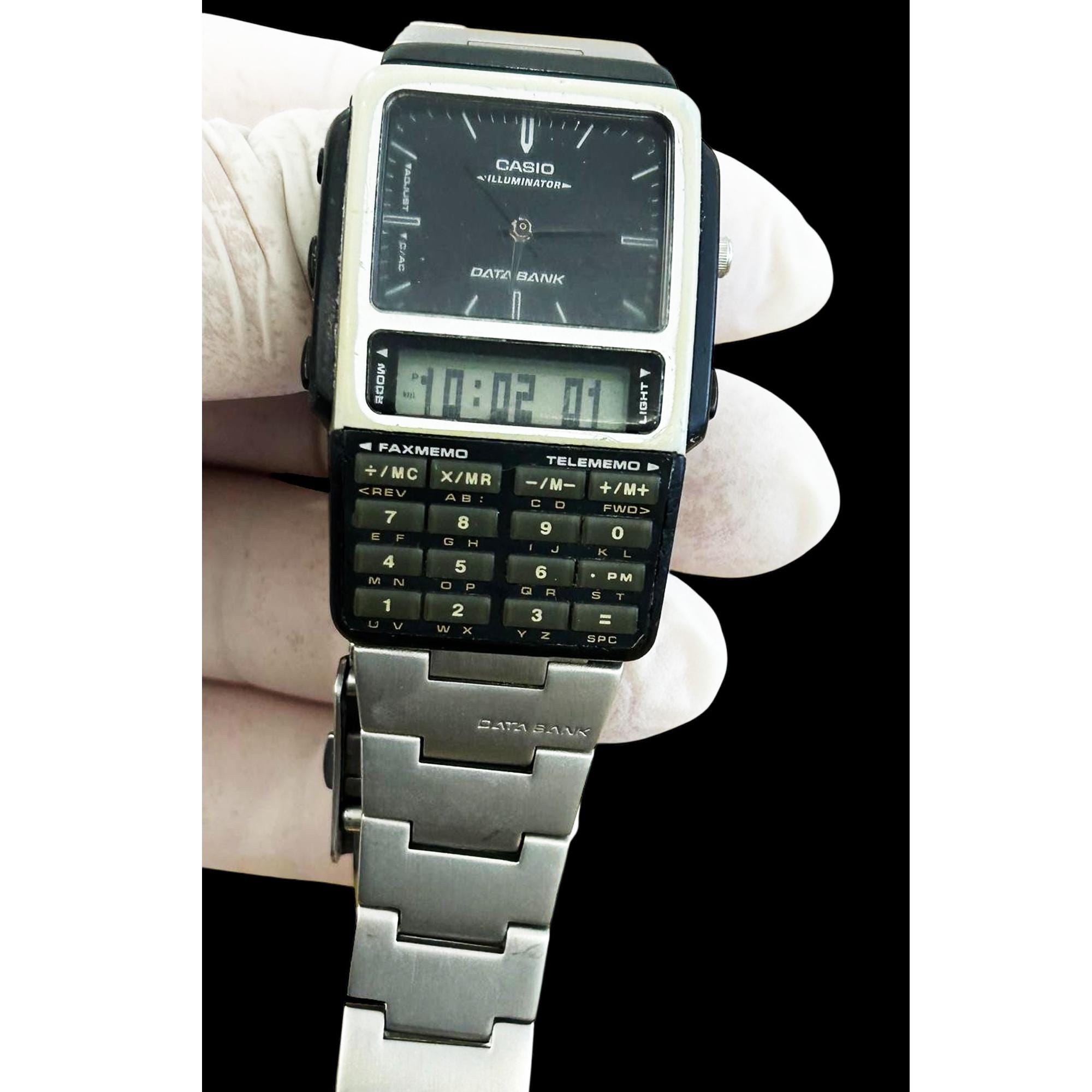 Vintage Casio ABC-30 Data Bank Watch: Digital Analog Calculator