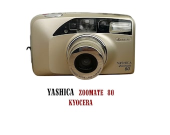 Vintage Yashica Zoomate 80 35 mm filmcamera: richten en fotograferen