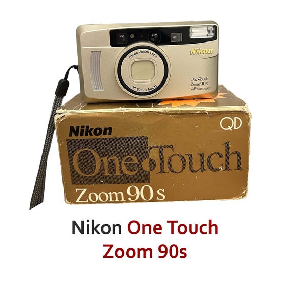 Vintage Nikon One Touch Zoom 90s Camera (full Set, Tested Working