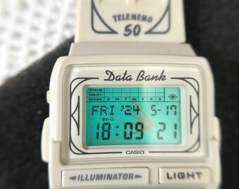 希少 Nos Casio DBC-63 データバンク テレメモ 50メモリ 電卓 腕時計