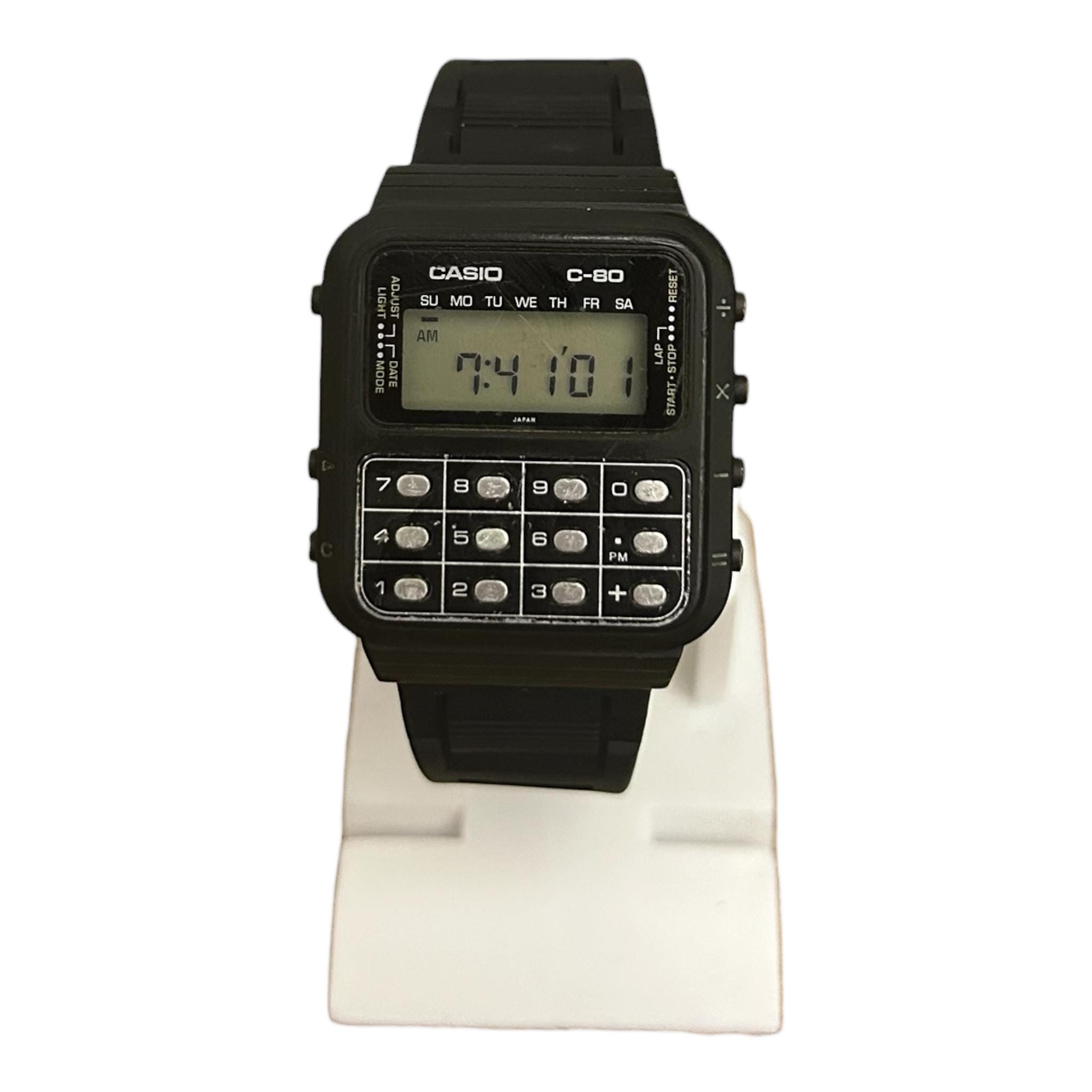 Vintage Casio C-80 Calculator Watch Module 133, Retro Japan Made