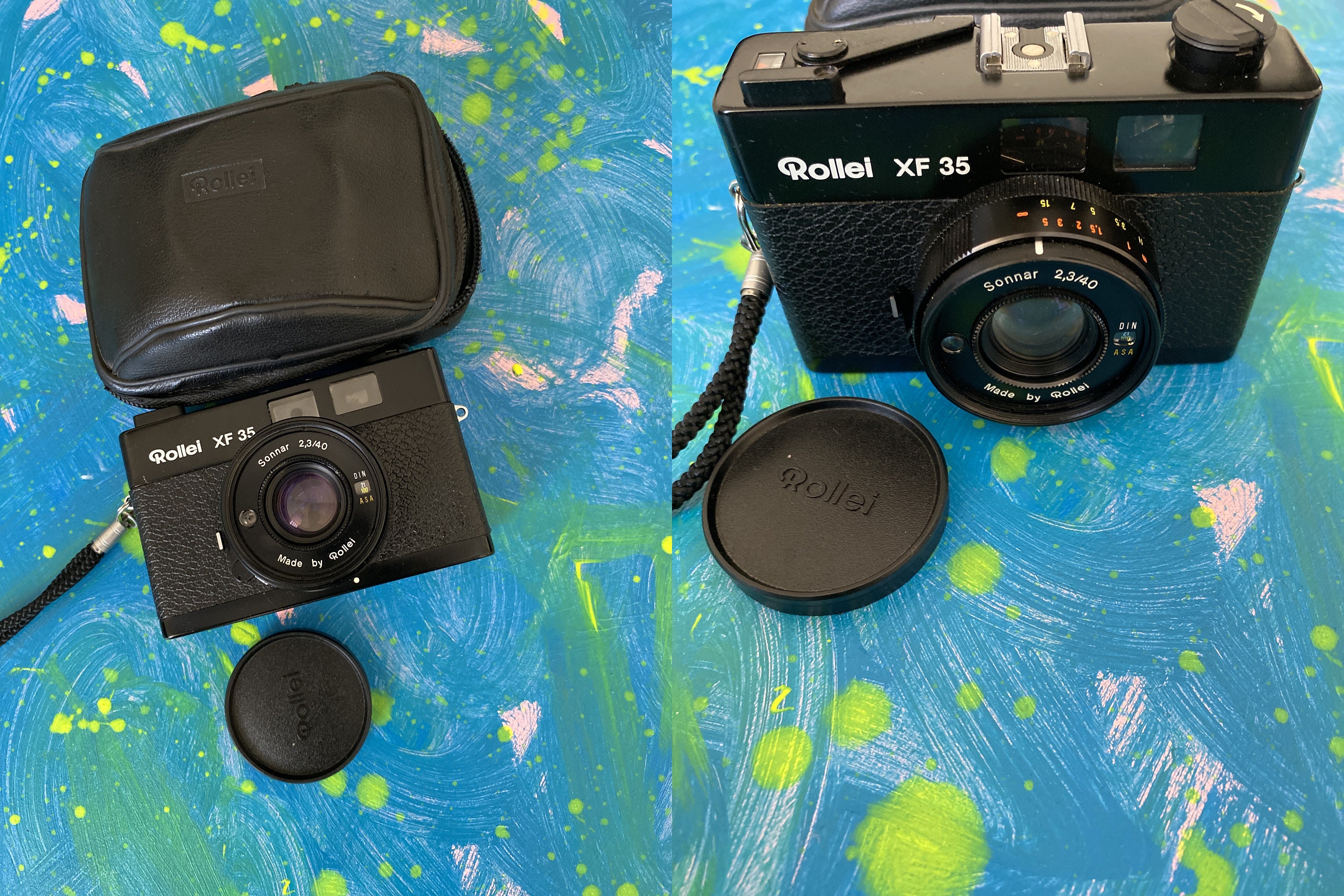 ヴィンテージのローライXF 35フィルムカメラ、ゾナー2.3/40レンズ