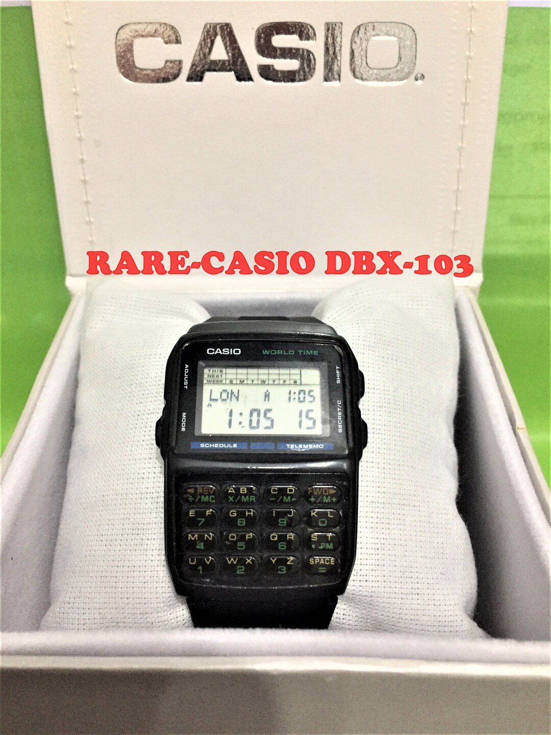 Vintage Casio DBX-103/ Digital Calculator Data Bank/ Watch NOS Mod 642 ...